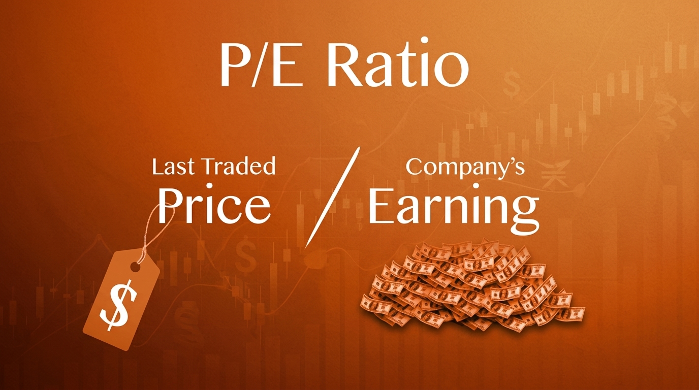 P/E ratio explained as price divided by company earnings