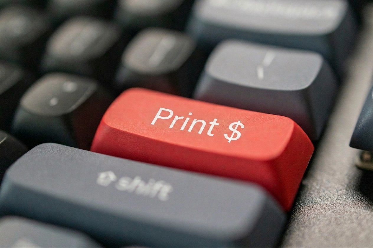 A red key on a keyboard labeled ‘Print $’